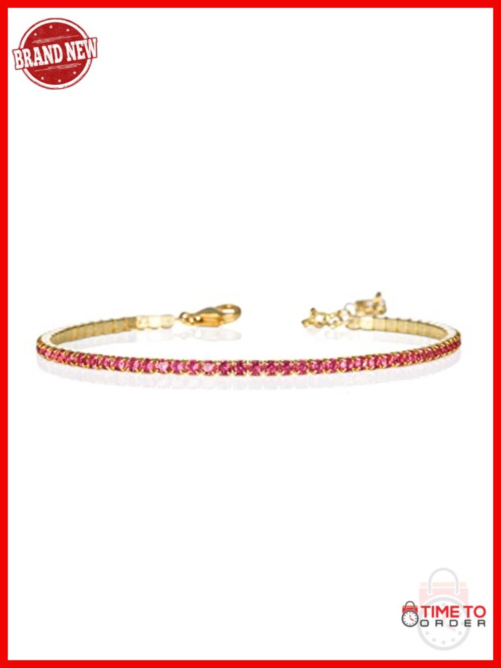 Dainty Tennis Bracelet 925 Sterling Silver Cubic Zirconia Gold Plated